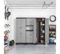 Armadio portascope Keter Detroit 65x45x182H cm grigio-nero Grigio nero