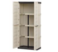 Armadio mobile in resina spazio 3 ripiani multiuso interno esterno 70x39x165cm