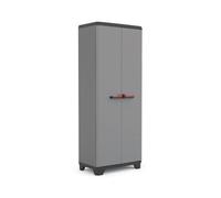 Armadio Portascope Stilo 3 Ripiani Regolabili Grigio Scuro/Nero 68 x 39 x 173 H