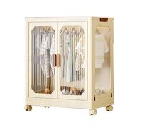 Armadio portatile - Armadio pieghevole con porta magnetica trasparente, ruote girevoli e 10 grucce - Soluzione perfetta per organizzare la camera da letto e il soggiorno