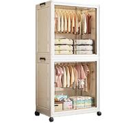 Armadio Portatile Armadio Storage Organizer, Armadio Portatile in Plastica, Armadio Guardaroba Pieghevole Organizer, Organizer per Armadi Autoportanti, Grande capacità per Camera, B, 60cm/23.6in