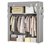ARMADIO PORTATILE IN TELA ORGANIZER PIEGHEVOLE CON MENSOLE 2 BINARI PER APPENDER