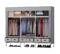 Armadio portatile in tessuto con cassetto robusto materiale non tessuto ideale per camera da letto in affitto camera da letto design semplice ed elegante soluzione salvaspazio
