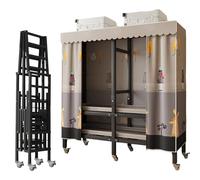 Armadio portatile per armadio, autoportante, resistente, con ruote, sistema di organizer pieghevole per vestiti, armadi chiusi per vestiti da appendere in camera da letto