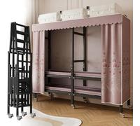 Armadio portatile per armadio, autoportante, resistente, con ruote, sistema di organizer pieghevole per vestiti, armadi chiusi per vestiti da appendere in camera da letto