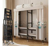 Armadio portatile per armadio, autoportante, resistente, con ruote, sistema di organizer pieghevole per vestiti, armadi chiusi per vestiti da appendere in camera da letto