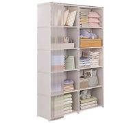 Armadio portatile pieghevole con 8 scomparti antipolvere modulare armadio salvaspazio per camera da letto facile da montare