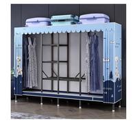 Armadio portatile resistente con copertura, appendiabiti autoportante per appendere vestiti, appendiabiti in metallo, organizer pieghevole per camera da letto e soggiorno