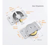 Armadio Pulegge 1PCS Non Facile Da Ruggine Quiet Porta Scorrevole Ruota Liscio