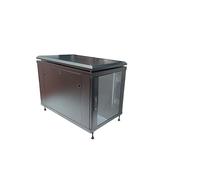 ARMADIO RACK 19" 12 UNITA' (A)700X (L)600 X PROFONDITA' 800 MM. COLORE NERO PORTA VETRO