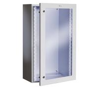 Techly Professional Armadio Rack 19'' a muro 17U grigio IP65 porta vetro prof. 2