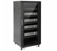 Techly Professional Armadio Rack 19'' 600x600 27U per Audio Video Nero