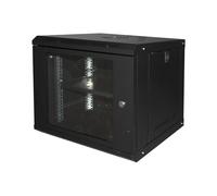 LINK ARMADIO RACK DA MURO PER RETI 19" 9U 450X400X530 CON RIPIANO (LK1909UNL) NERO**PUOI PAGARE ANCHE ALLA CONSEGNA!!!**