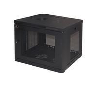 ARMADIO RACK 19" 9U CON PORTE TRAFORATE MM 510 (A), 600 (L), 450 (P) COLORE NERO
