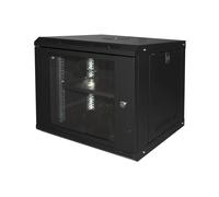LINK ARMADIO RACK DA MURO PER RETI 19" 9U 450X400X530 CON RIPIANO (LK1909UNL) NERO**PUOI PAGARE ANCHE ALLA CONSEGNA!!!**