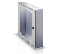 Armadio Rack 19" Muro 6U Flat 30cm Grigio RAL7035 Porta Vetro - Techly I-CASE EC-0630G