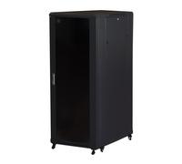 LINK Armadio Rack 19" per RETI 32 unità, Dimensioni (A) 1610, (L) 600, (P) 800 mm. Nero, Porta Vetro