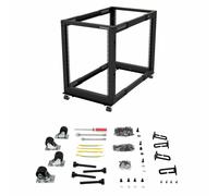 StarTech.com Server Rack a 4 Montanti 15U Open Frame, Armadio Rack di Rete 19" con Ruote, piedini di livellamento/montaggio a pavimento, Quadro Rack Scorrevole/profondità regolabile per apparecchiature AV/Dati/IT