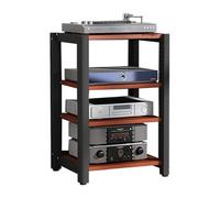 Armadio Rack Con Ripiano Regolabile Vintage Verticale Mobile Porta Vinili, Adatto a Sale Riunioni Salotti Studi di Registrazione(Brown,60 * 50 * 85cm)