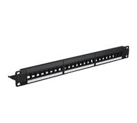 Armadio rack da 19 pollici, 1U, con pannello patch CAT6 da 24 porte