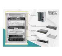 Armadio Rack Digitus 10 pollici 9U Kit Completo Grigio Vetro