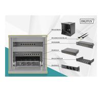 Armadio Rack Digitus 254 mm 6U kit completo a muro Gigabit CAT6