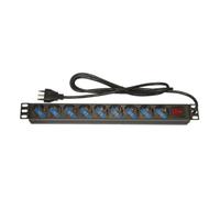 ARMADIO RACK MULTIPRESA 9 PRESE 19 TRIPOLARI/SCHUKO CON INTERRUTORE