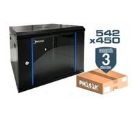 Armadio Rack Muro Phasak PHO 2216D 19" 16U Nero Armadio Rack Muro Phasak PHO 2216D 19" 16U Nero