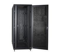 ARMADIO RACK PER RETI 19" 42U (A)2002, (L)800, (P)1000 COLORE NERO PORTA TRAFORATA SERIE EAVI