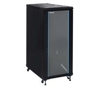 Armadio Rack Phasak PHO 6627 27U 600x600 ventilazione, vetro temperato, nero