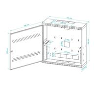 Armadio RACK Verticale 19" 2U 3U 3+4U 120-180 mm Nero Grigio