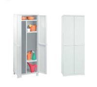 Armadio Rattan Pvc In Resina Portascope Polirattan Bianco Porta Scope
