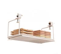 Armadio regolabile da appendere per ottimizzare lo spazio dell'armadio e riporre vestiti puliti in camera da letto o soggiorno (bianco)