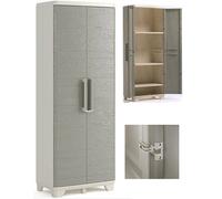 ARMADIO RESINA "KETER WOOD" RIPIANI L68 P39 H173 BEIGE/EFFETTO LEGNO