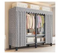 Armadio resistente con copertura, 544,3 kg, appendiabiti pieghevole per appendere organizer per camera da letto