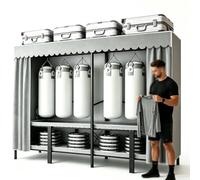 Armadio Richiudibile Cabina, armadio camera da letto，Approfondire la grande capacità，Guardaroba Portatile per Soggiorno, Piccolo spazio, Appartamento(200cm)