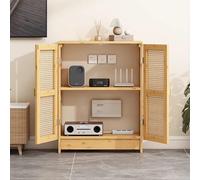 Armadio router WiFi in legno, scatola decorativa per il percorso con porte e fori di ventilazione.Organizzatore di gestione del cavo per il soggiorno della camera da letto.Gambe Robuste, Ritaglio Di G
