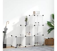 Armadio Salvaspazio a Cubo con 6 Scomparti Bianco