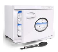 Armadio scaldasalviette da 23 l, grande scalda asciugamani con sterilizzazione UV-C e finestra trasparente, capacità XL, per spa, salone, casa (contiene oltre 30 asciugamani)