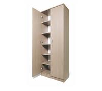 KIT ARMADIO 2 ANTE SCARPIERA 5 RIPIANI 71X38X182 OLMO