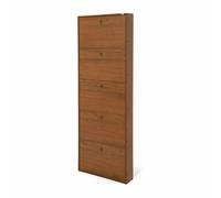 Armadio scarpiera a 5 cassetti 180 cm Scarpiere armadietto in legno noce antico