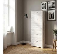 Armadio scarpiera con 5 ripiani a ribalta 165 cm. Scarpiere salvaspazio bianca