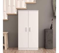 Kit scarpiera 2 ante + 6 ripiani 55x36x108 bianco