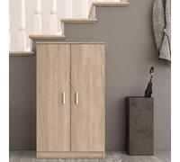 Armadio scarpiera con due ante 36x55x108 cm Scarpiere armadietto rovere scarpe