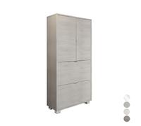 ARMADIO SCARPIERA MULTIUSO CON 2 RIBALTE E 2 ANTE IN NOBILITATO cm L76xH155xP30 Olmo Perla