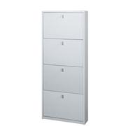 Armadio scarpiera salvaspazio scarpiere slim 4 ante in legno bianco per scarpe