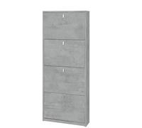 Armadio scarpiera salvaspazio scarpiere slim 4 ante legno cemento made in italy