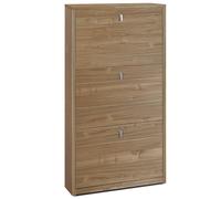 Armadio scarpiera slim 3 ante scarpiere legno salvaspazio noce made in italy