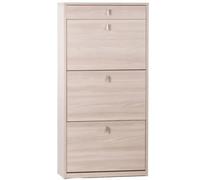 Armadio scarpiera slim con 3 ripiani a ribalta e un cassetto Scarpiere olmo