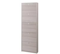 Armadio scarpiera slim legno 5 ripiani Scarpiere salvaspazio olmo 63x18x190 cm